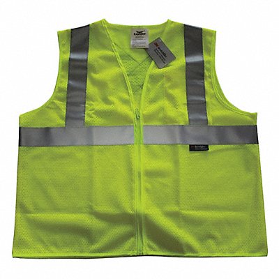 CONDOR 491T01 Safety Vest Yellow/Green L Zipper