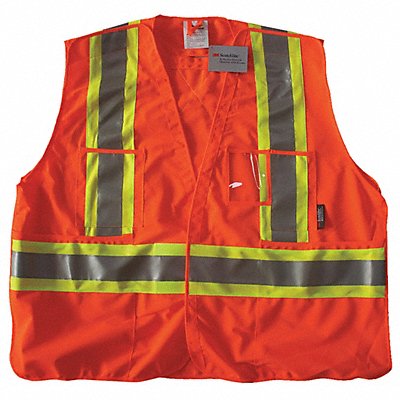 CONDOR 491T07 Safety Vest Orange/Red 2XL/3XL Polyester