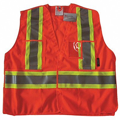 CONDOR 491T13 Safety Vest Orange/Red L/XL