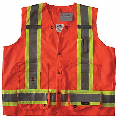 CONDOR 491T22 Safety Vest Orange/Red 2XL Snap