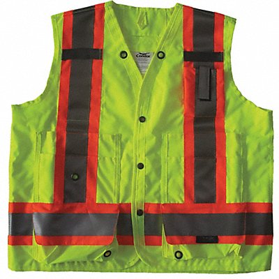 CONDOR 491T25 Safety Vest Yellow/Green XL Snap