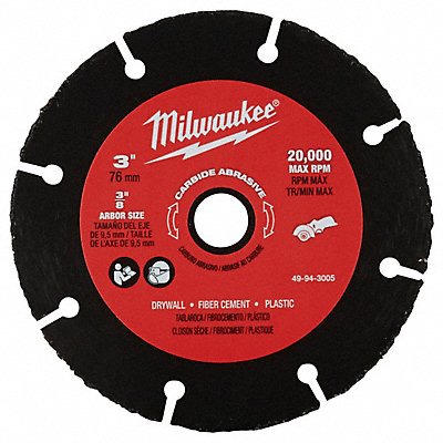 MILWAUKEE 49943005 Cut Off Wheel 3/8 Arbor Hole Size