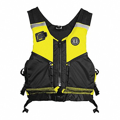MUSTANG SURVIVAL MRV050WR251ML206 Life Jacket M/L 15.5lb Foam BLK/Yellow/GRN