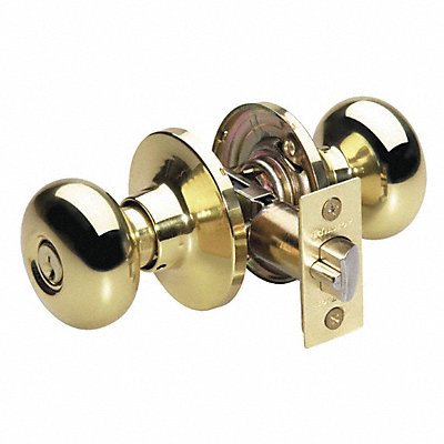 492U79 MASTER LOCK BC0103KA4S Knob Lockset Biscuit Style Polished Brss