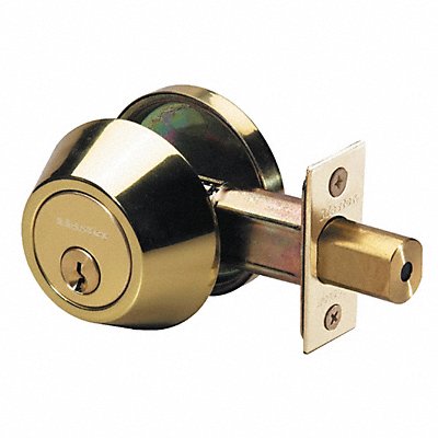 492V17 MASTER LOCK DS0603KAS Deadbolt Polished Brass Single Cylinder
