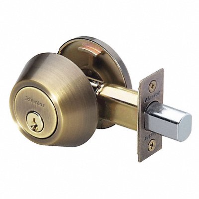 MASTER LOCK DS0605KA4S Deadbolt Antique Brass Single Cylinder