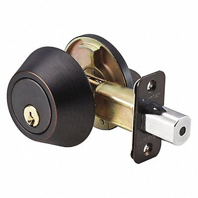 492V22 MASTER LOCK DS0612PKA Deadbolt Aged Bronze Single Cylinder