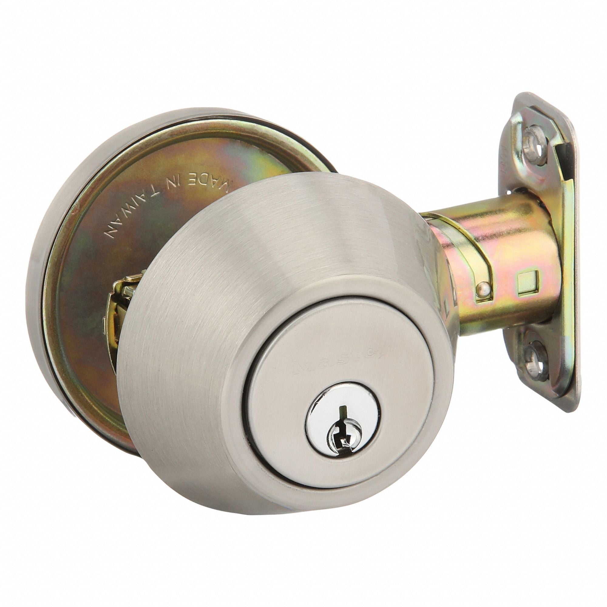 492V27 MASTER LOCK DS0615KA Deadbolt Satin Nickel Single Cylinder