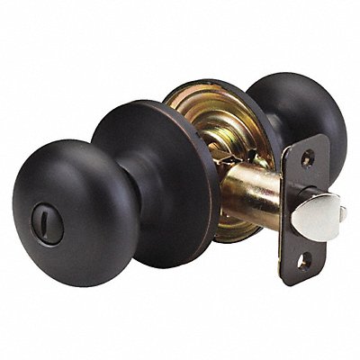 MASTER LOCK BC0312PBOX Knob Lockset Biscuit Style Aged Bronze