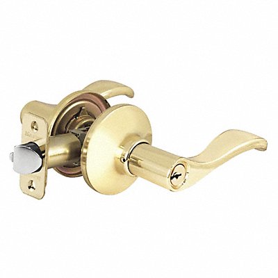 MASTER LOCK WL0103KA4 Lever Lockset Polished Brass Wave Style