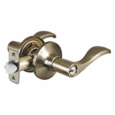 MASTER LOCK WL0105KA4 Lever Lockset Antique Brass Wave Style