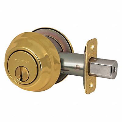 MASTER LOCK DSH0703KA4S Deadbolt Polished Brass Double Cylinder