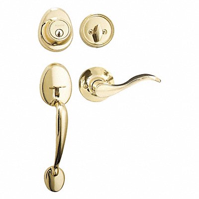 MASTER LOCK HDLWLRH0603KA4S Lever Lockset Bright Brass Wave Style