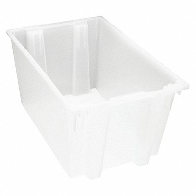 QUANTUM STORAGE SYSTEMS SNT300CL E1886 Stacking and Nesting Container Clear Solid PP