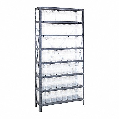 QUANTUM STORAGE SYSTEMS 1275SB801CL G7418 Bin Shelving 12inx75inx36in Clear