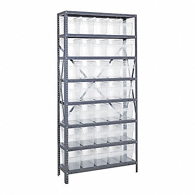 QUANTUM STORAGE SYSTEMS 1275SB802CL G7419 Bin Shelving 12inx75inx36in Clear