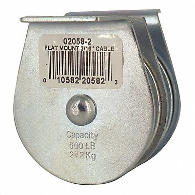 GRAINGER 020582C Pulley Block Bolt-On 3/16 in Rope dia.