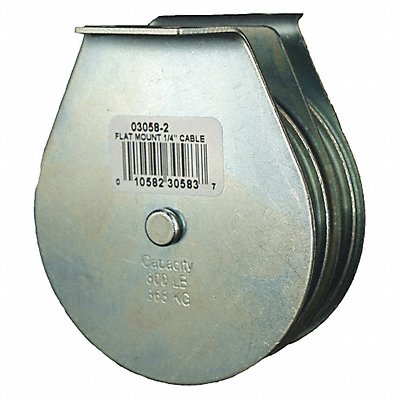 GRAINGER 030582C Pulley Block Bolt-On 1/4 in Rope dia.