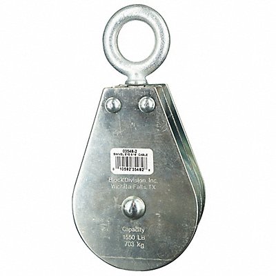 GRAINGER 035482C Pulley Block Swivel Eye 5/16 Rope dia