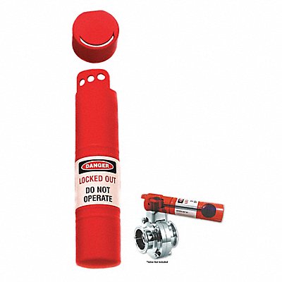 ZING 7514 Butterfly Valve Lockout Plastic 2 H Red