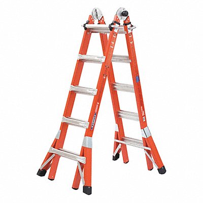 WERNER FMT22 Multipurpose Ladder 300 lb 19 ft H