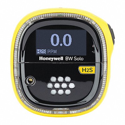 HONEYWELL BWS1H2Y Single Gas Detector Black/Yellow 2-5/8 H