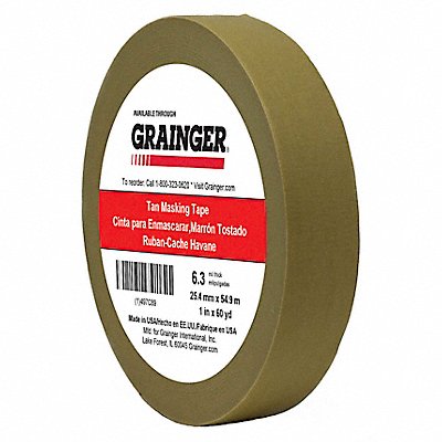 GRAINGER TC6501X60YD Masking Tape 1 W 60 yd L Tan