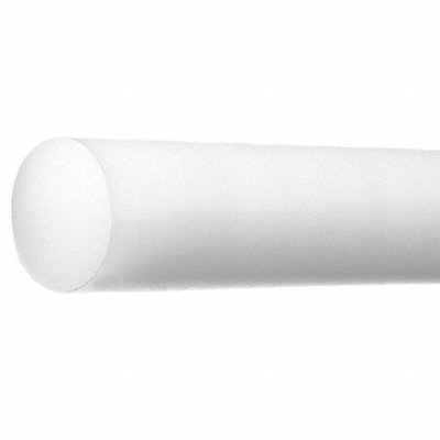 GRAINGER BULKPRAC251 K6491 Plastic Rod Acetal Homopolymerol 1 1/2 Di 4ftL Wht