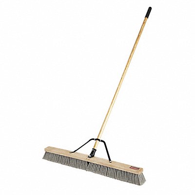 RUBBERMAID COMMERCIAL PRODUCTS 2040049 Push Broom 28 in Handle L 37 in Face