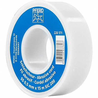 PFERD 49900 Abrasive Cord 1/50 in Dia 16 yd L Grey