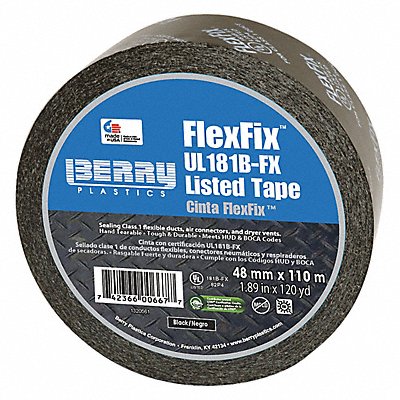 NASHUA 555 Duct Tape Black 1 7/8in x 120 yd 3.1 mil