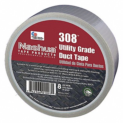 NASHUA 308 Duct Tape Silver 1 7/8 in x 60 yd 8 mil