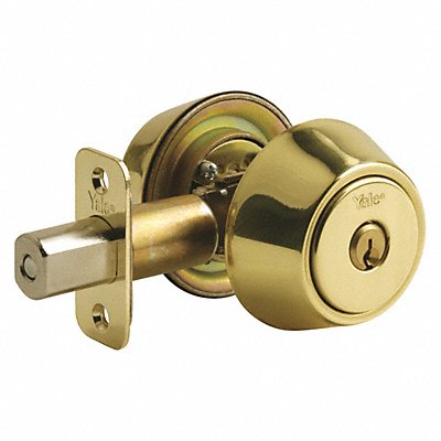 YALE RESIDENTIAL D982301 Deadbolt Brass Double 6Pins Metal 2 Keys