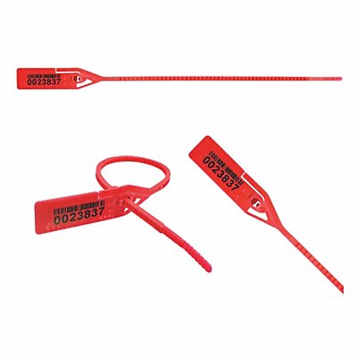 ELC SECURITY PRODUCTS 061RIML128PPRD Pull-Tight Seals Red Unfinished PK250