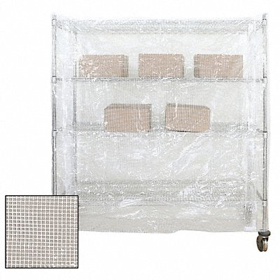 GRAINGER CZ24486212SC4 Cart Cover Clear 24 inx48 inx62 in Vinyl