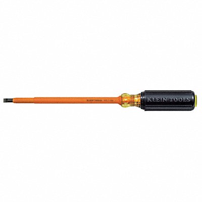 KLEIN TOOLS 6057INS Insulated Slotted Screwdriver 1/4 in