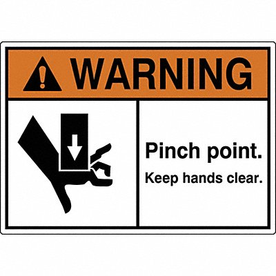 GRAINGER HWL5357335PK Warning Label 3 1/2 in Hx5 in W PK5