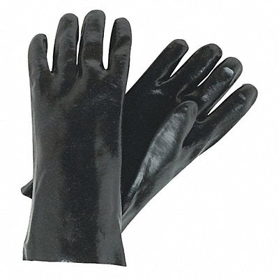 MCR SAFETY 6212 Gloves PVC L 12 in L Smooth PR PK12