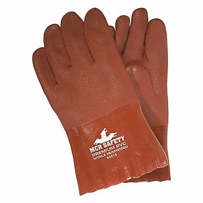 MCR SAFETY 6451S Gloves L 10 in L Sandy Gauntlet PR PK12