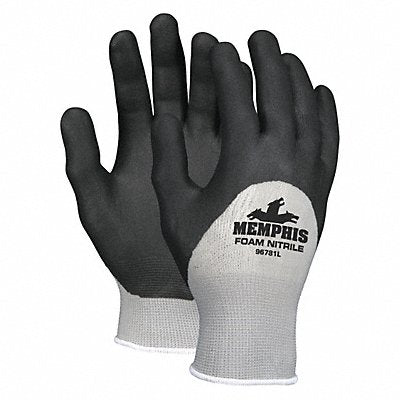 MCR SAFETY VP96781L VF Coated Gloves 3/4Dip L 49DC27 PR