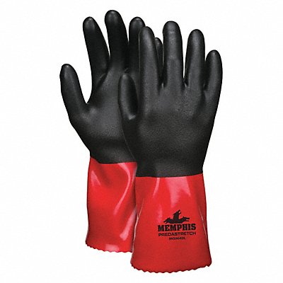 MCR SAFETY MG9648L Gloves Nitrile L 12 in L Nylon PK12
