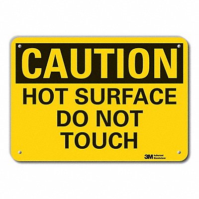 LYLE LCU30290RA10x7 Caution Sign 7 in x 10 in Aluminum