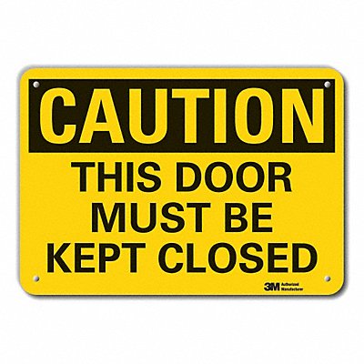 LYLE LCU30298RA14x10 Door Instrctn Caution Sign 10x14in Alum