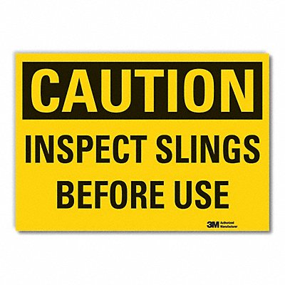 LYLE LCU30300ED14x10 Caution Sign 10in x 14in Non-PVC Polymer