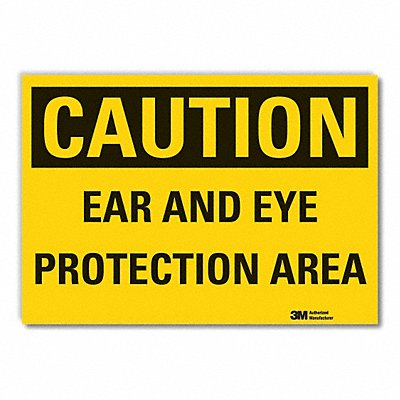 LYLE LCU30308RD14x10 Eye Ear Caution Reflective Label 10inx14in