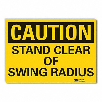 LYLE LCU30312ED14x10 Caution Sign 10 x 14 in Non-PVC Polymer