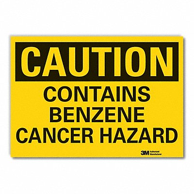 LYLE LCU30327RD10x7 Benzene Caution Reflective Label 7inx10in