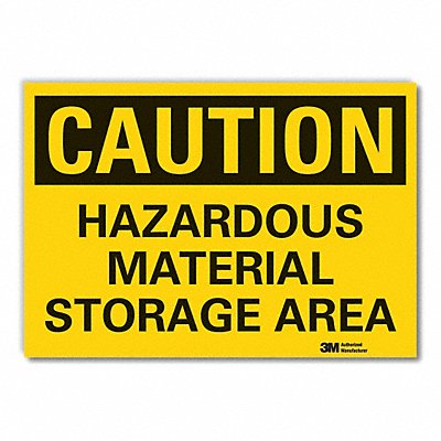 LYLE LCU30331RD10x7 Hazardous Mtrls Caut Reflective Label 7x10in