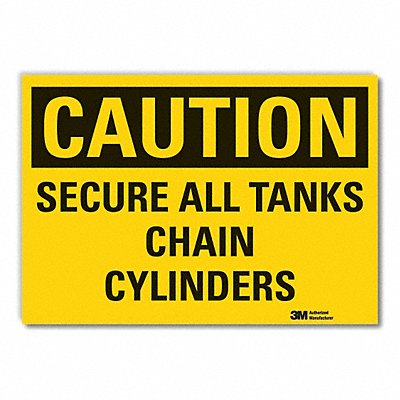 LYLE LCU30342RD7x5 Cylinder Handling Caut RflctLbl 5x7in