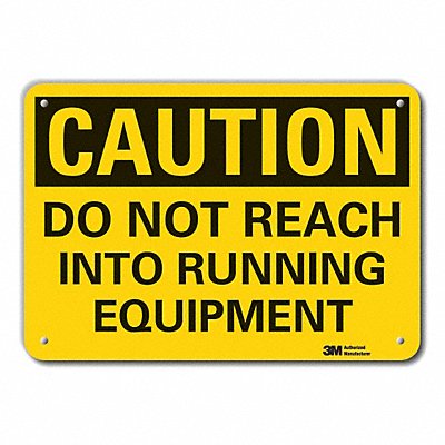 LYLE LCU30352RA10x7 Caution Sign 7 in x 10 in Aluminum